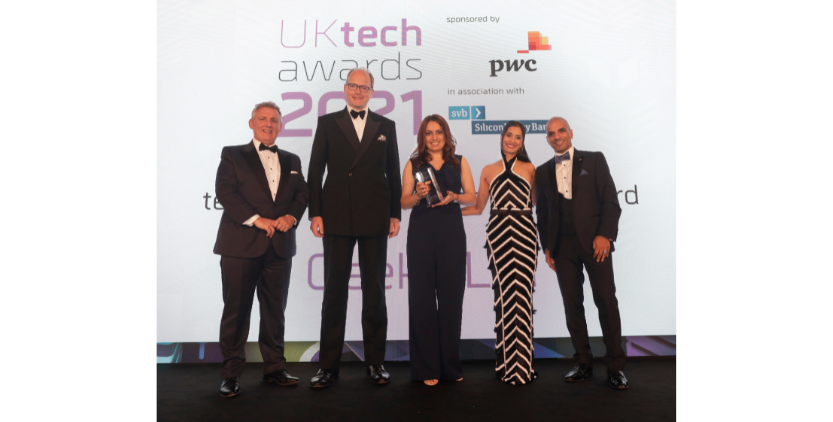 Geeks Ltd won the UK tech awards 2021 - the innovation of the year for DiGence®.