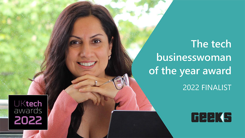 Somayeh Aghnia, selected as the finalist for the Tech Businesswoman Of The Year Award